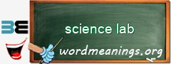 WordMeaning blackboard for science lab